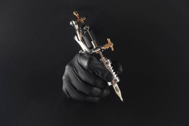 machine de tatouage - tatouage photos et images de collection