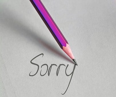 Stylo, Écrire, Désolé, Excusez Moi
